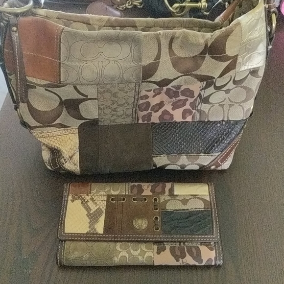 Coach Bags Animal Patch Print Coach Leather Purse And Wallet Poshmark